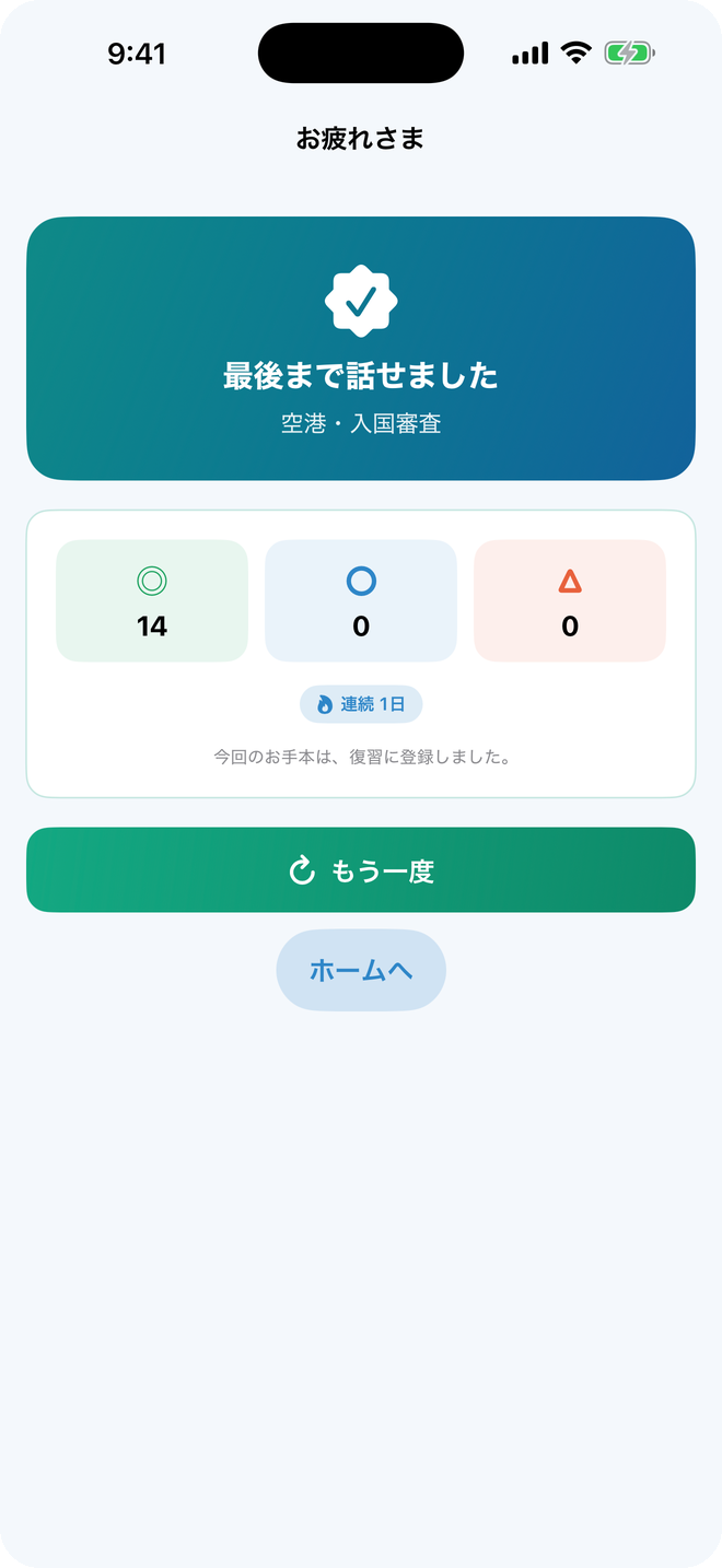 完走画面
